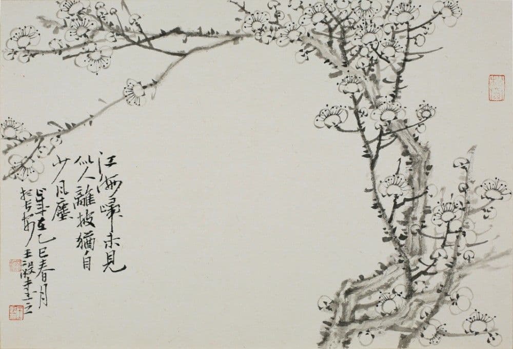 Fifth of Ten Leaves from the Album of Ink Plum Blossoms