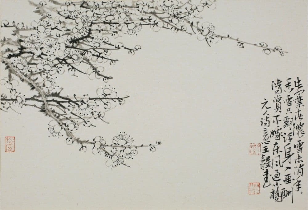 Sixth of Ten Leaves from the Album of Ink Plum Blossoms