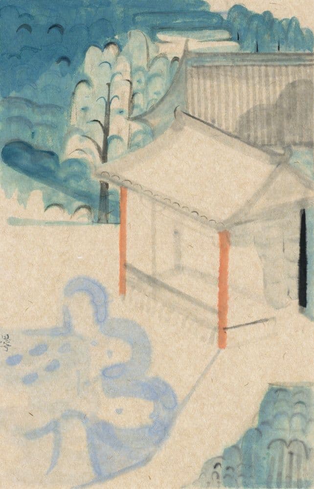 Pavilion Rain Scene II