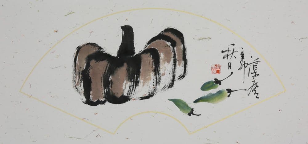 Pumpkin and Green Pepper Painting